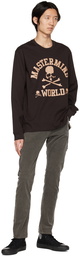 mastermind WORLD Brown College Long Sleeve T-Shirt