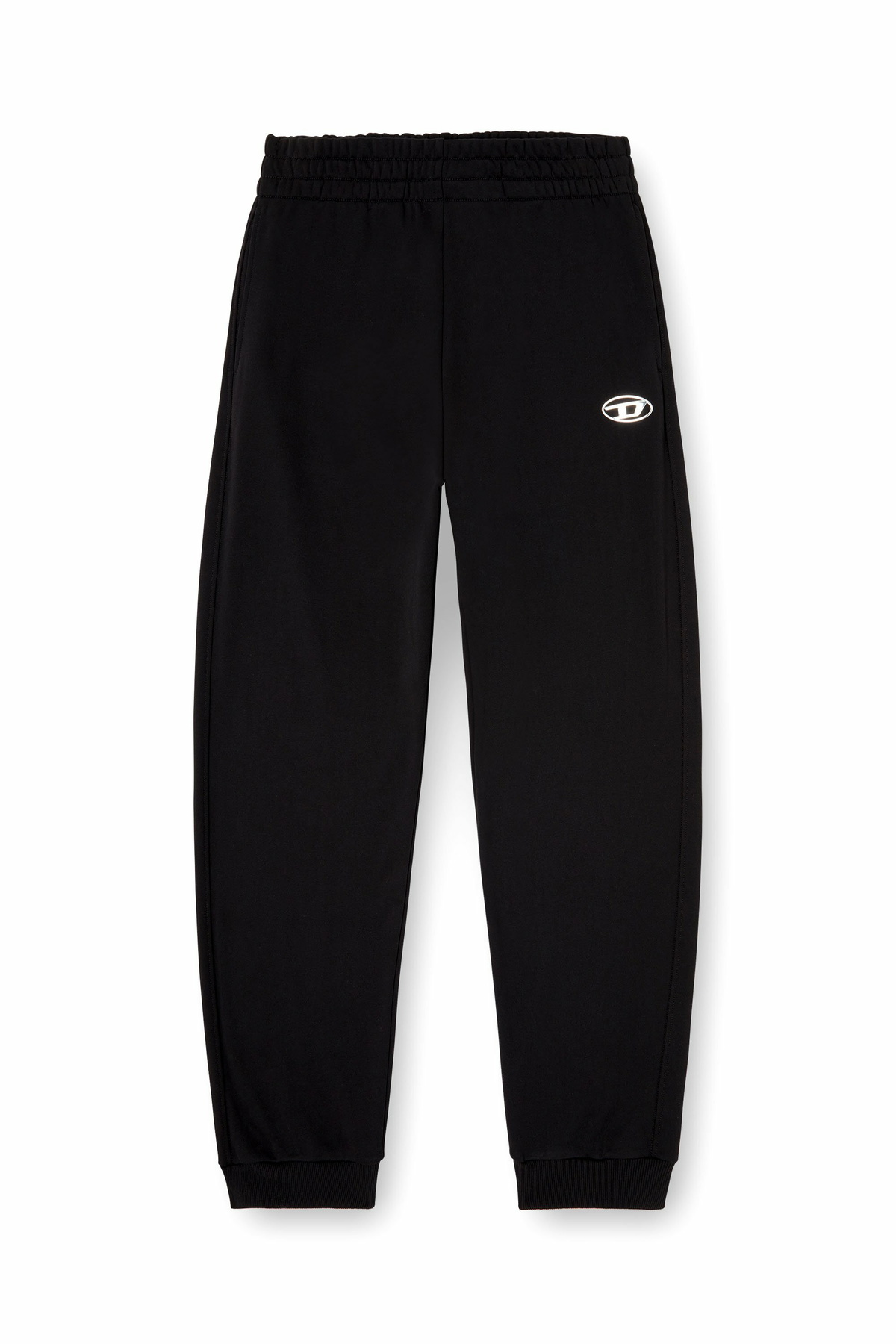 ◆DIESEL◆ P Macchi Sweatpants Black A121250EPAI9XX A121250E Women's Acid-wash chenille wide-leg sweatpants | Black | Diesel