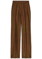 Etro Paisley-jacquard Straight-leg Trousers Multicoloured
