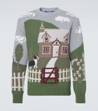 Junya Watanabe Intarsia cotton and wool sweater