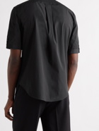 ALEXANDER MCQUEEN - Slim-Fit Button-Down Collar Logo-Embroidered Cotton-Blend Shirt - Black