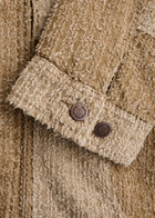 Honor The Gift Panelled Bouclé Cotton Jacket Tan