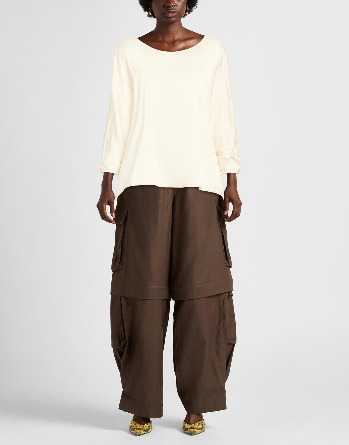 Manila Grace Womens Top Ivory