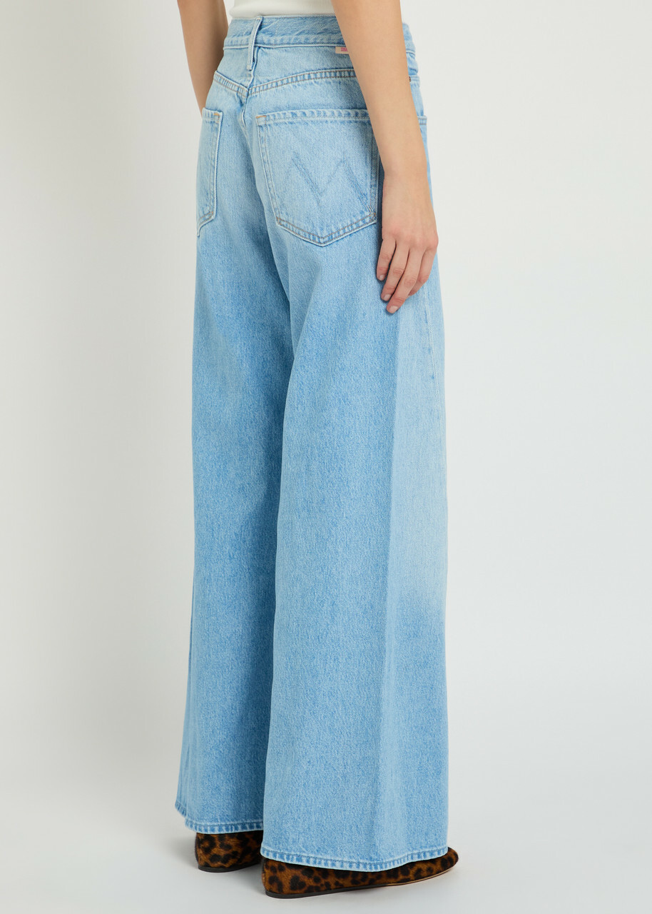 Mother The Lemon Twist Wide-leg Denim Jeans Blue