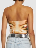 DIESEL - Printed Stretch Jersey Crop Top