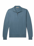 Canali - Slim-Fit Cotton Half-Zip Sweater - Blue