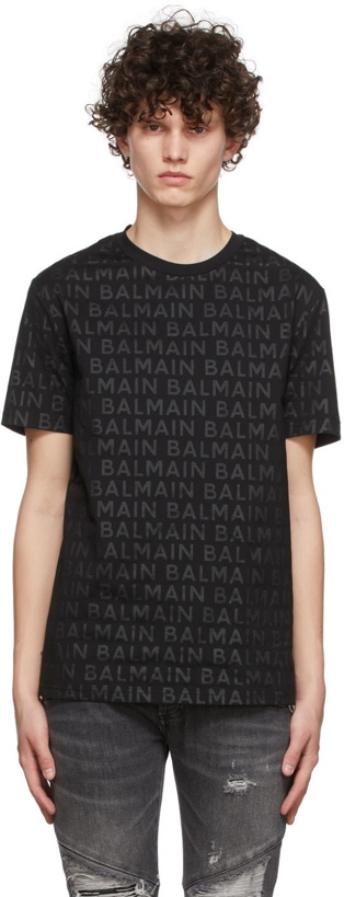 Photo: Balmain Black Cotton T-Shirt