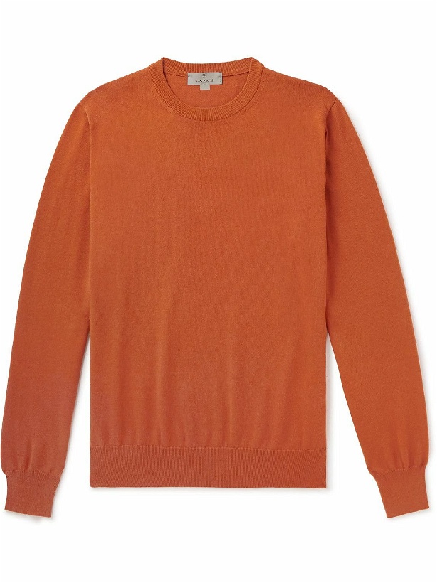 Photo: Canali - Cotton Sweater - Orange