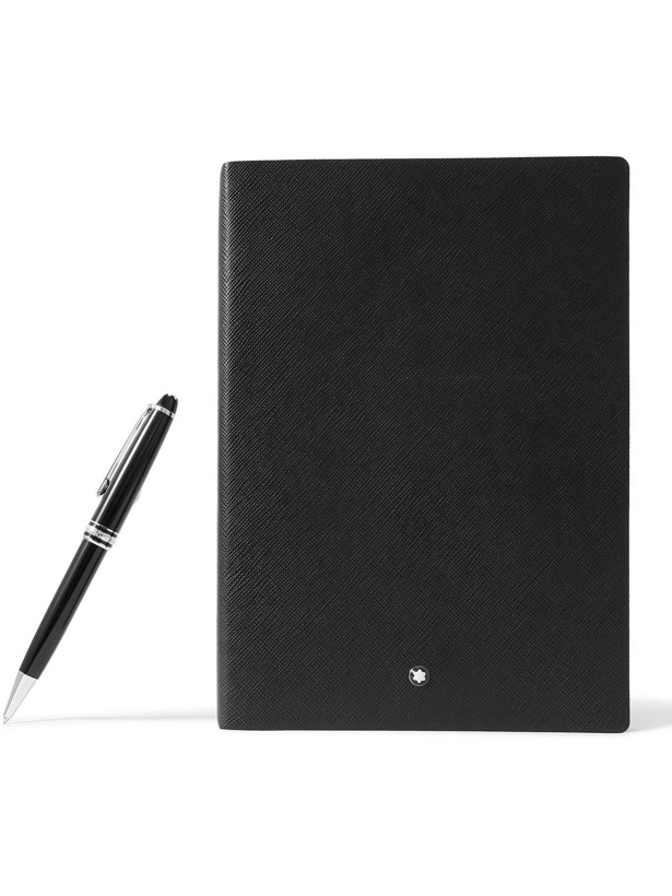 Photo: Montblanc - Cross-Grain Leather Notebook and Meisterstück Pen Set