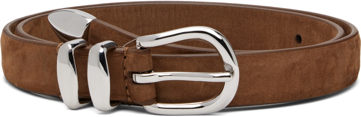 Photo: Anderson's Brown Skinny Nubuck Leather Belt