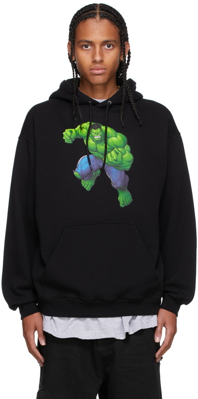 Photo: Balenciaga Black Medium Fit Hulk Hoodie