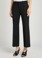 Toteme Bootcut Twill Cropped Trousers Black