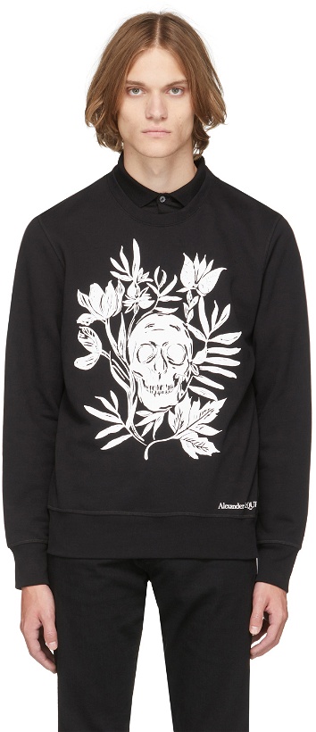 Photo: Alexander McQueen Black Skull Leaves Sweatshirt
