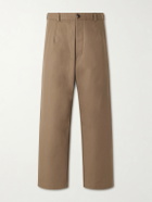 Loro Piana - Fuji Cleveland Cotton-Gabardine Wide-Leg Trousers - Brown