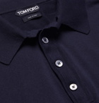 TOM FORD - Slim-Fit Sea Island Cotton Polo Shirt - Blue