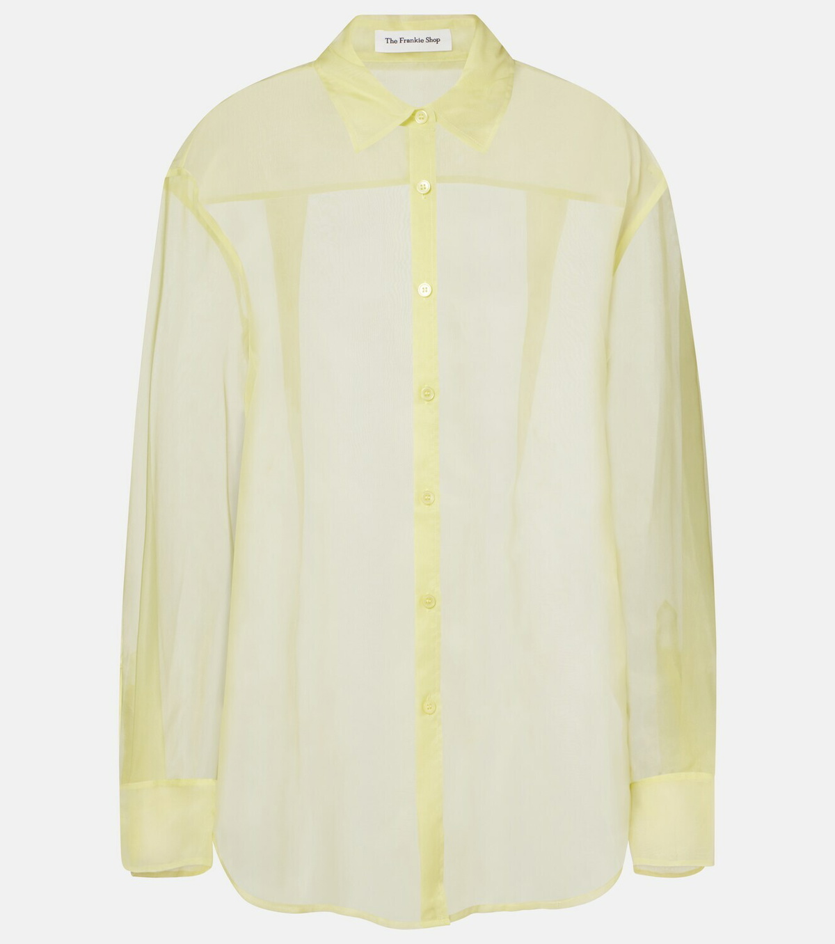 The Frankie Shop Peri sheer silk-blend shirt