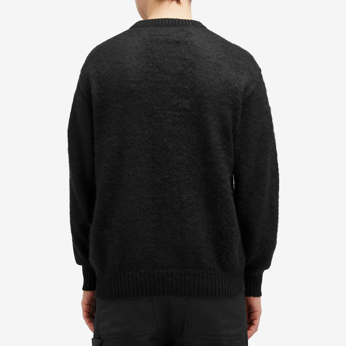 Wacko Maria Men's Logo Mohair Sweater in Black Wacko Maria