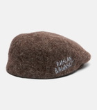 Ruslan Baginskiy Logo wool-blend newsboy cap