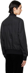 Balmain Black PB Bomber Jacket