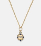 FoundRae Infinite Gratitude 18kt gold necklace with diamonds and sapphires