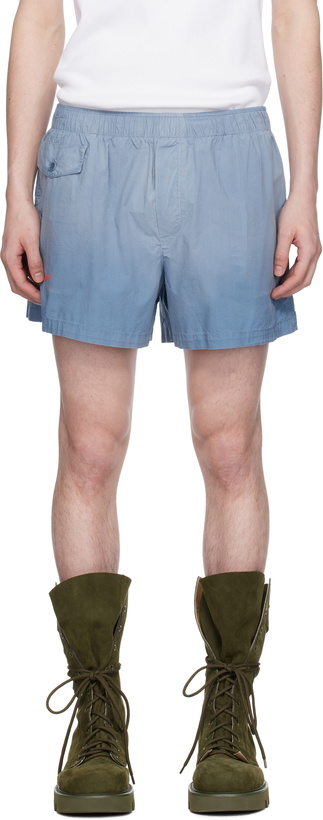 Photo: JW Anderson Blue Logo Print Shorts