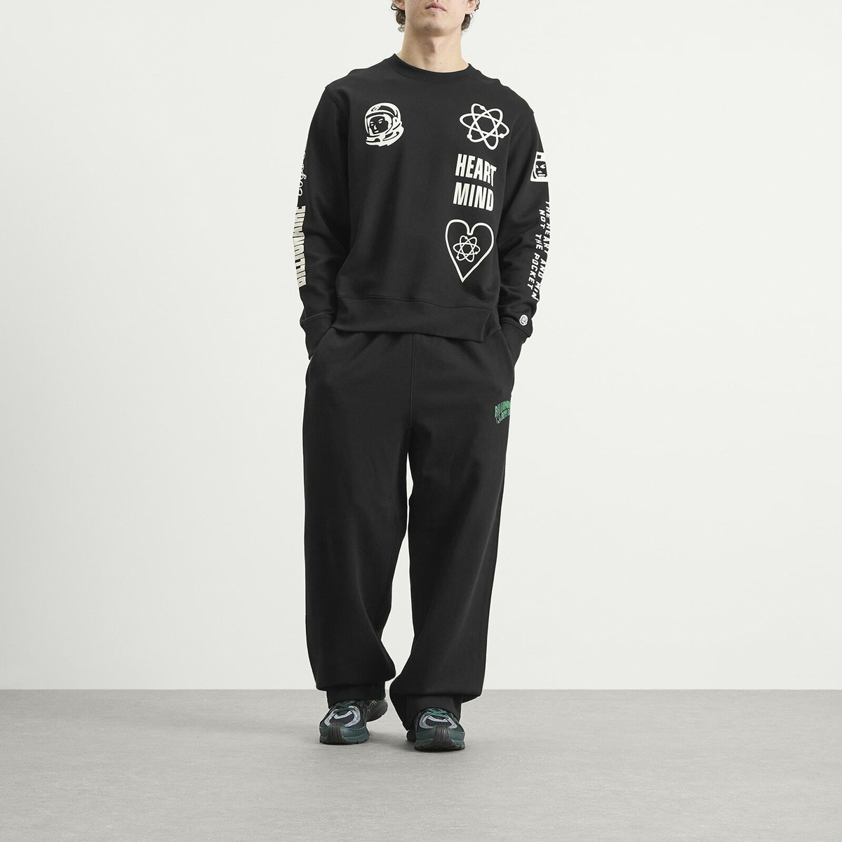 Billionaire Boys Club Men's Arch Logo Wide Leg Sweatpants in Black