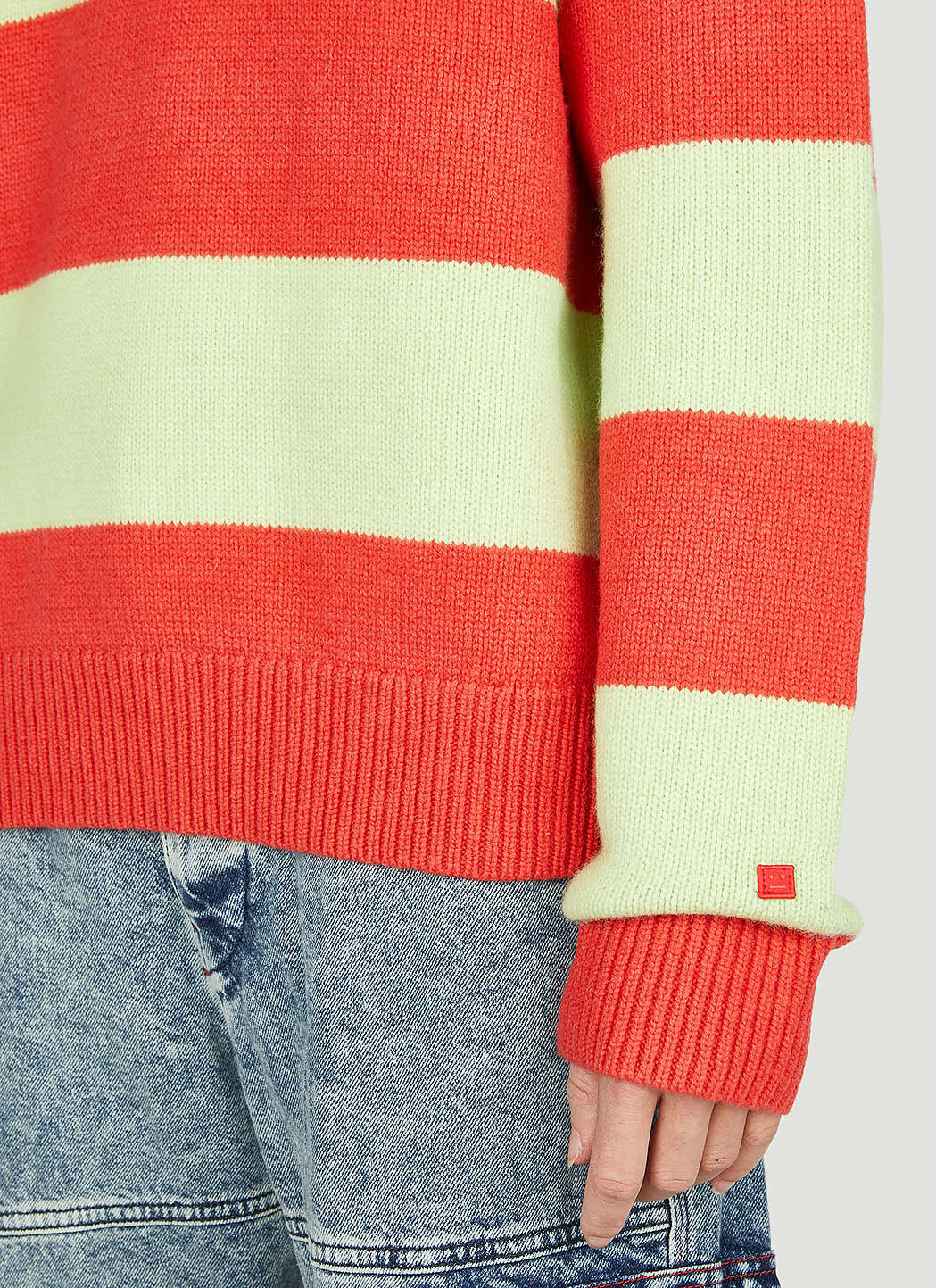 Acne Studios Face Logo Striped Sweater