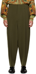 LU'U DAN Khaki Baggy Bontan Trousers