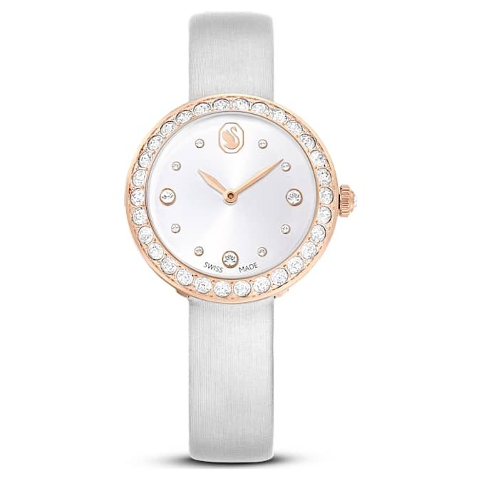 Photo: Swarovski Matrix Tennis Quartz Crystal Silver Dial Ladies Watch 5710105