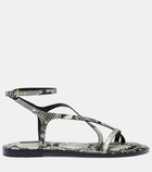 A.Emery Edna snake-effect leather sandals