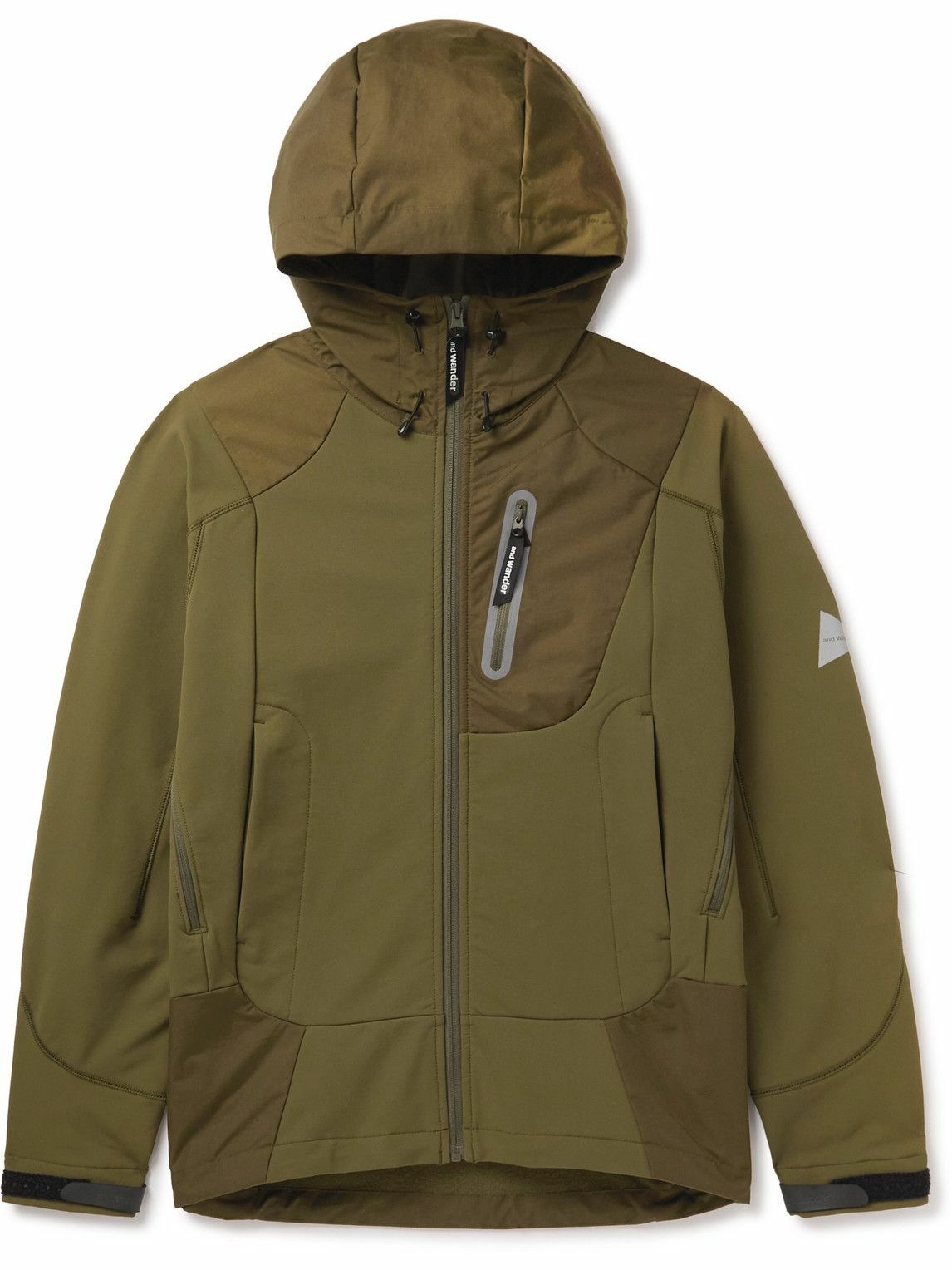 And Wander - Stretch-Shell Hooded Jacket - Green and Wander