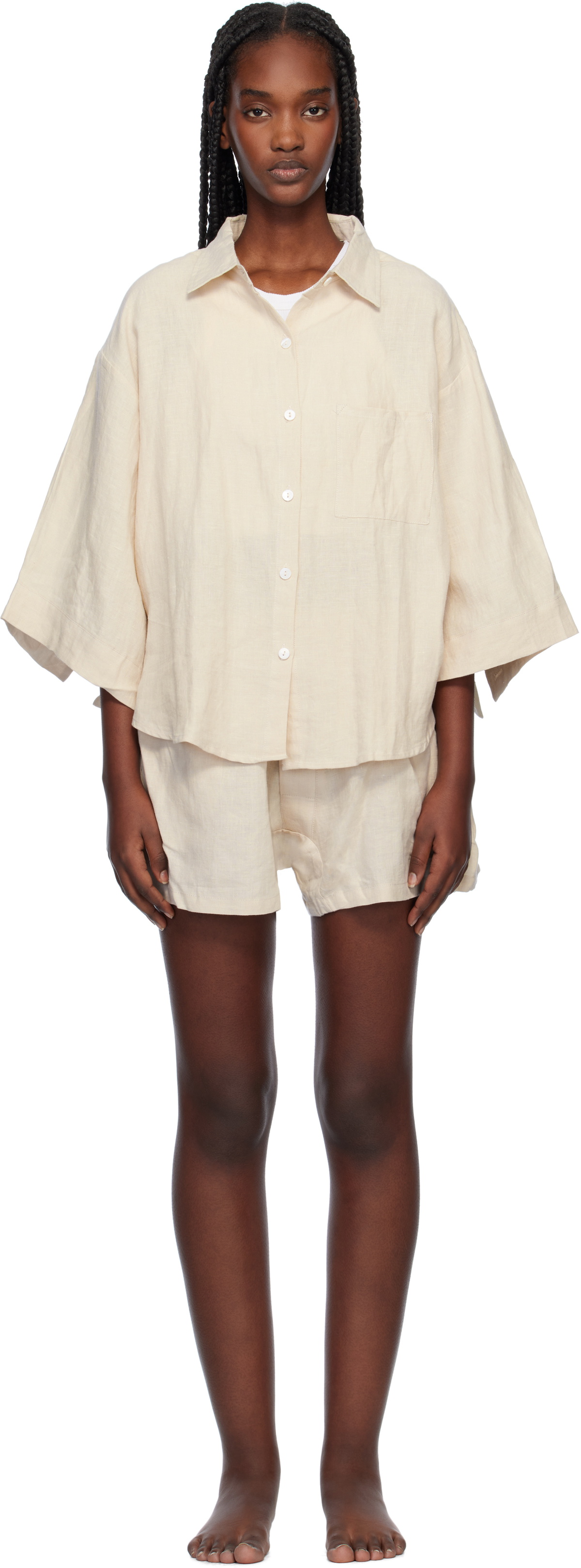 Deiji Studios Off-White 'The 03' Pyjama Set