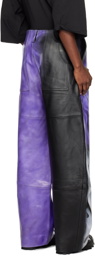 Gerrit Jacob SSENSE Exclusive Purple Leather Pants