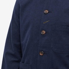 Universal Works Nebraska Brushed Cotton Bakers Chore jacket in Navy