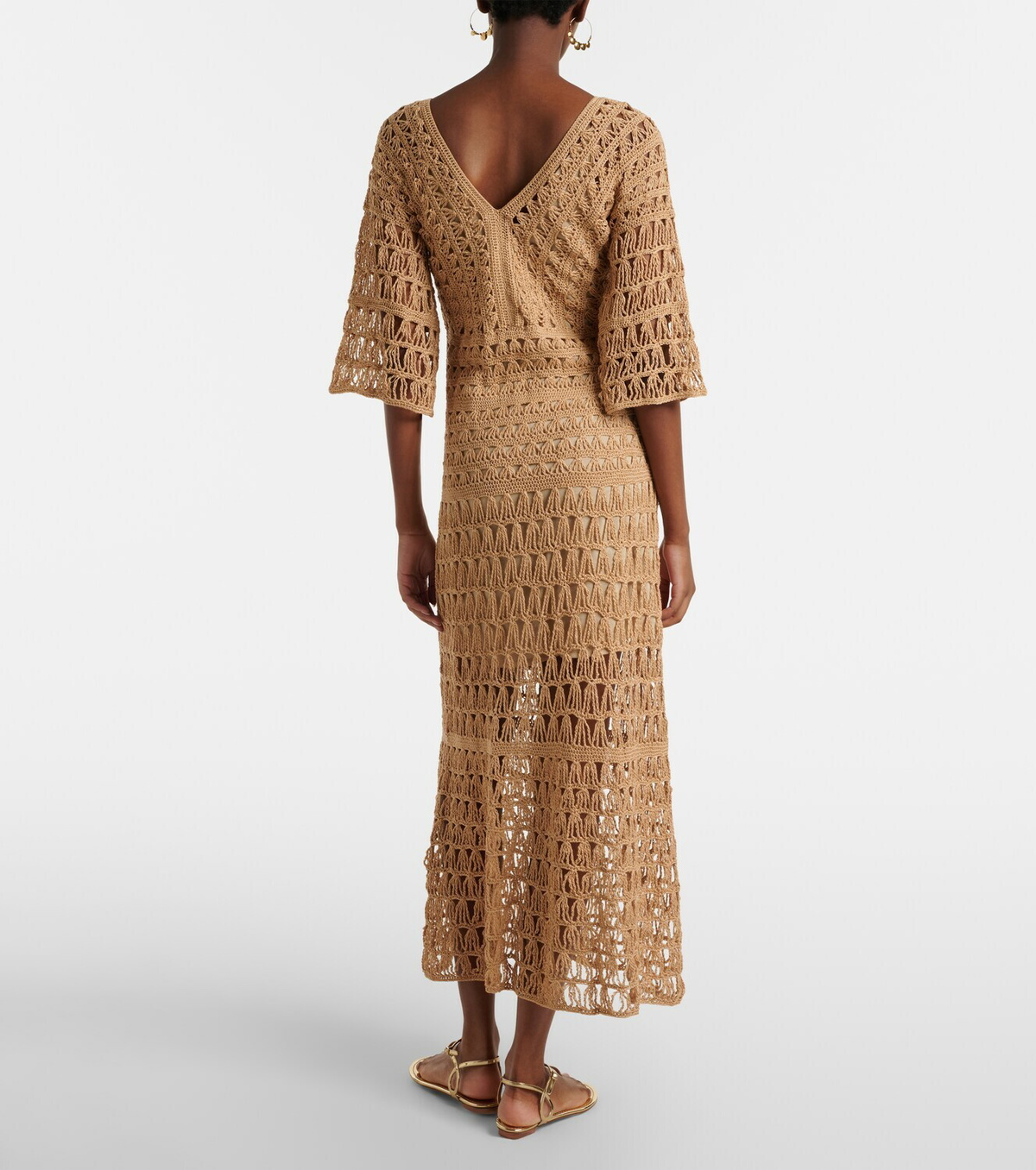 Anna Kosturova Marissa cotton crochet maxi dress