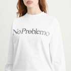 No Problemo Women's Smile Away Long Sleeve T-Shirt in White