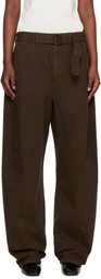 LEMAIRE Brown Twisted Belted Jeans