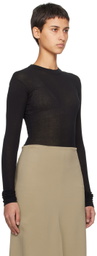 BITE Black Crewneck Long Sleeve T-Shirt