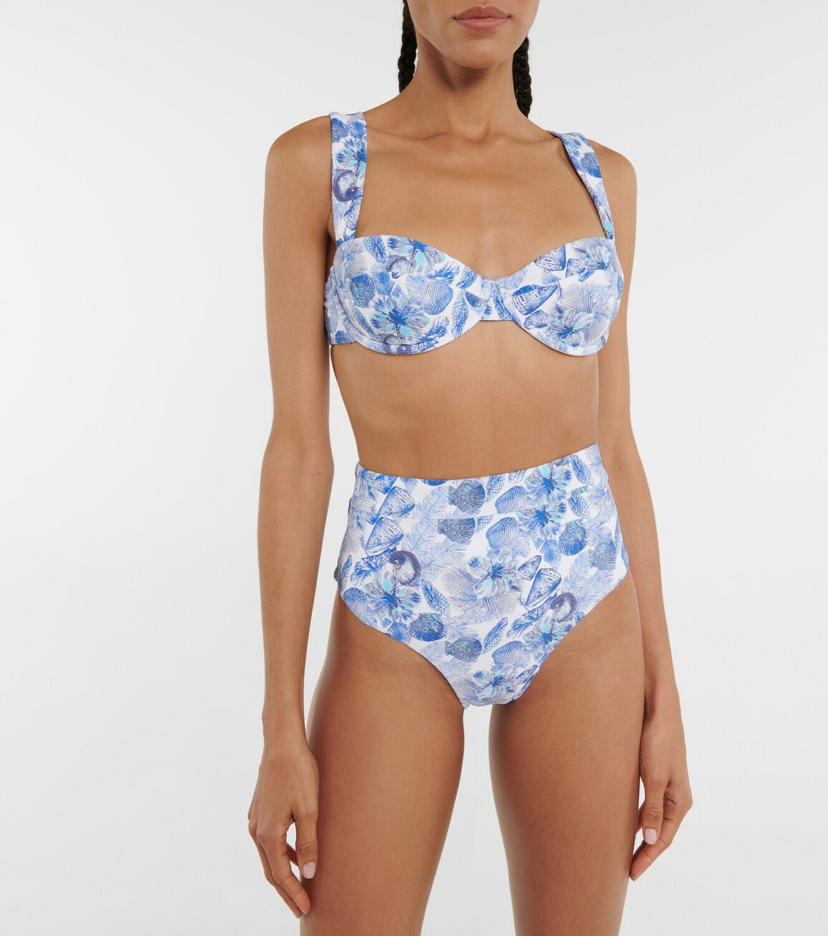 Heidi Klein Cannes printed high-rise bikini bottoms