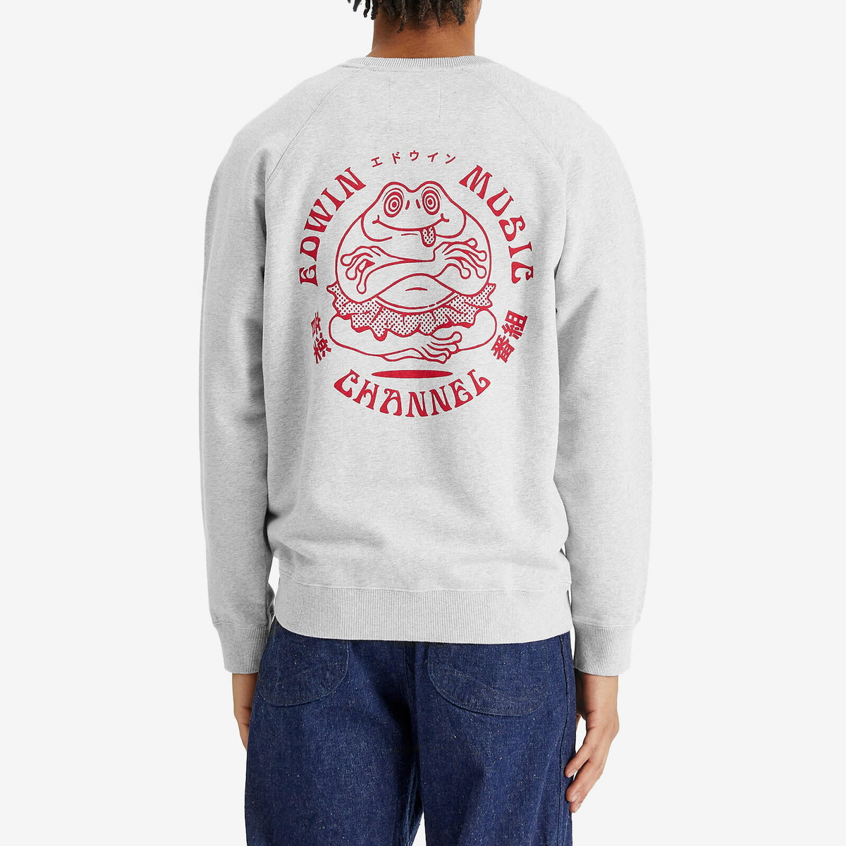 Edwin Men's Music Channel Crew Sweat in Grey Marl