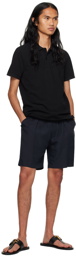 TOM FORD Navy Pleated Shorts