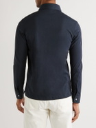 MP Massimo Piombo - Cotton-Jersey Polo Shirt - Blue