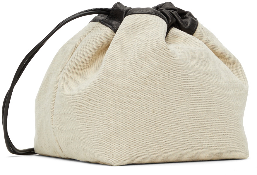 Jil Sander Off-White Canvas Small Drawstring Bag Jil Sander