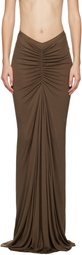 Rick Owens Lilies Taupe Porterville Poppy Maxi Skirt