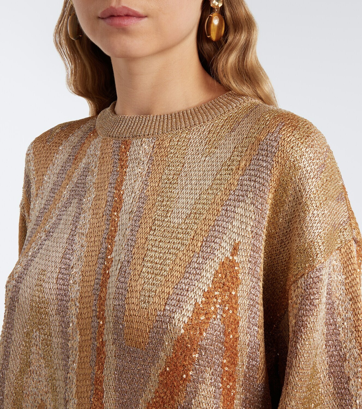 Missoni Zigzag sequined lamé sweater