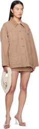 Blumarine Tan Cotton Jacket