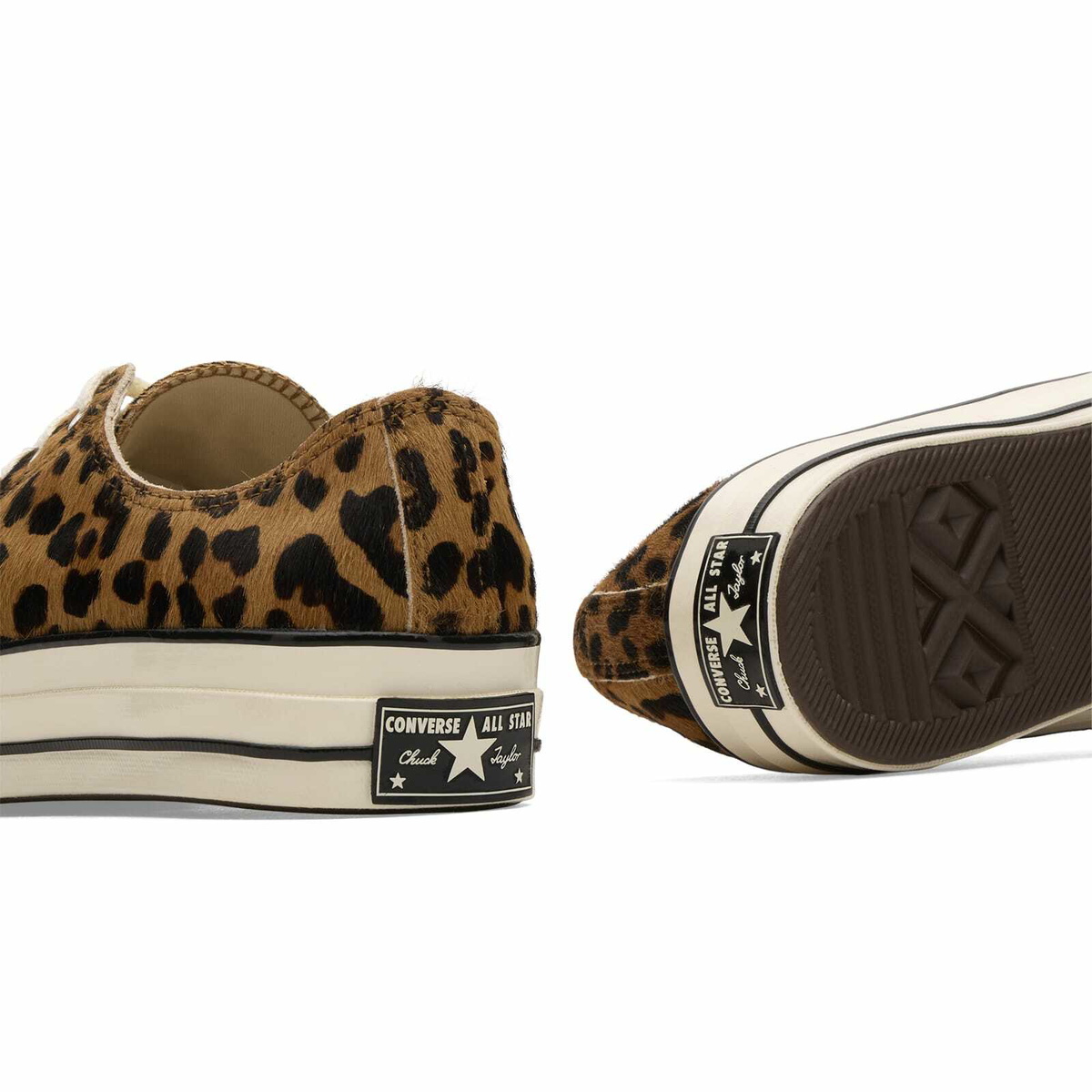 Converse Chuck Taylor 1970s Leopard Pony Hair Ox Sneaker in Black/Natural Ivory/Egret