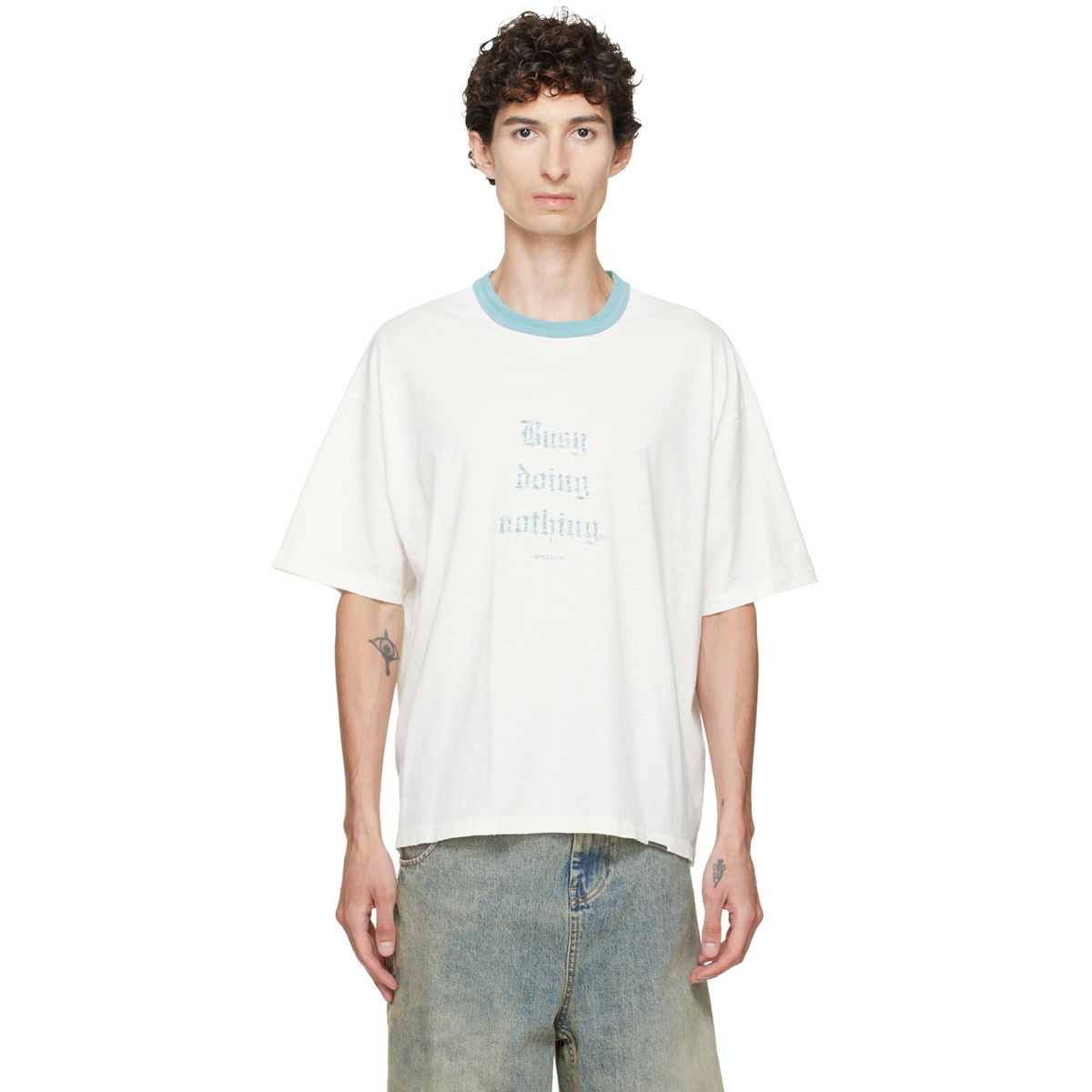 Represent White 'Busy Doing Nothing' T-shirt