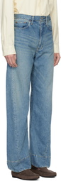 ssstein Blue Twist Cut Jeans
