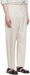 Lemaire Off-White Cotton Trousers